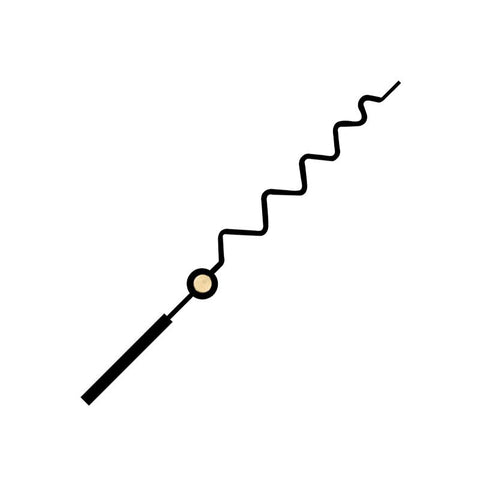 2-3/8' Black zig zag second hand