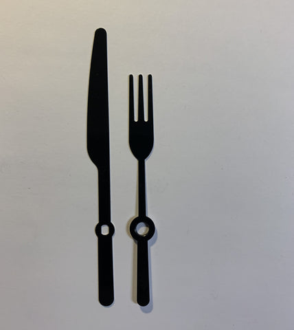 3-1/8" Silverware style hands for quartz clock movements