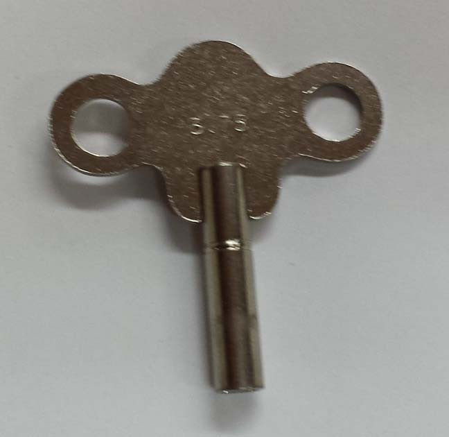 Steel clock winding key