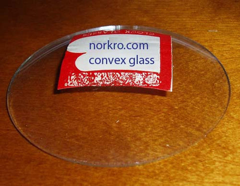 5-5/8" diameter round convex clock glass