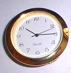 1-7/16" Quartz clock fit up, white background, Arabic numeral