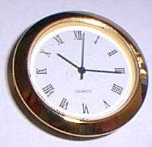 1-7/16" clock fit up, white background w/Roman numerals