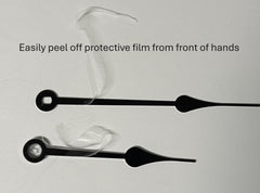 3-3/8" Spade hands, choose black or gold color