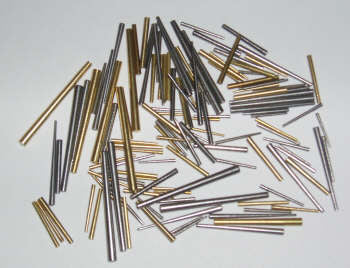 Taper pins, 100 piece assortment of brass & steel