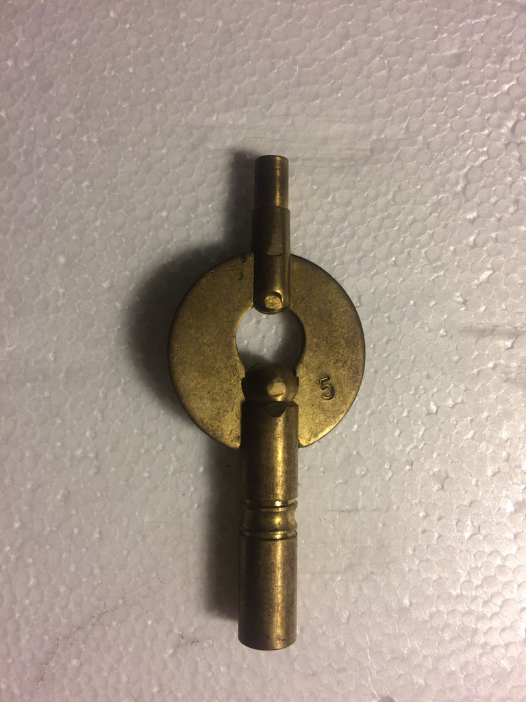 Douple End brass carraige clock key, 3.25mm x 2.0mm