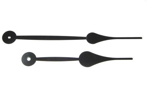 8" Spade hands for quartz clocks, only available in black