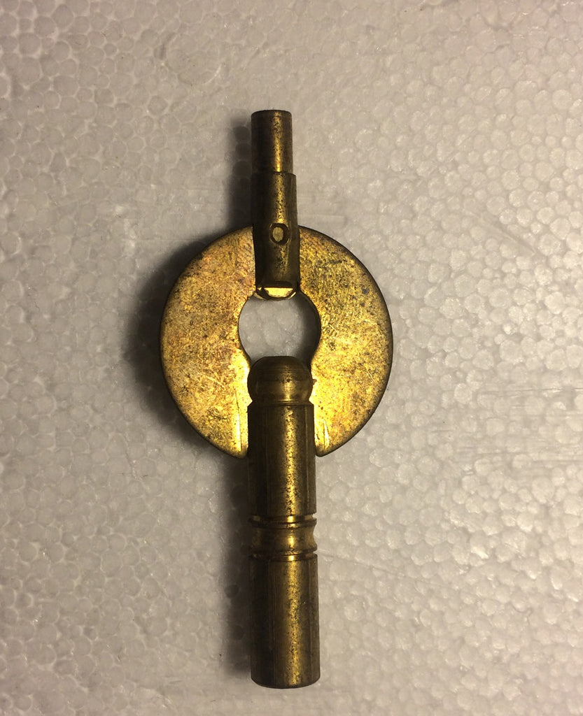 Douple End brass carriage clock key, 4.75mm x 2.0mm