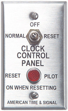 Indoor remote reset switch for Glo Dial clock movements