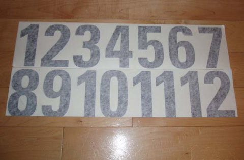 4" black vinyl arabic clock numerals